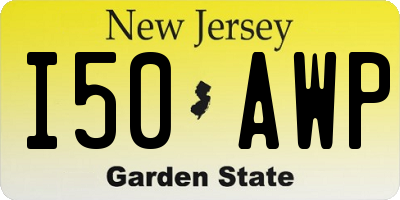 NJ license plate I50AWP