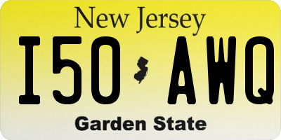 NJ license plate I50AWQ