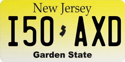 NJ license plate I50AXD