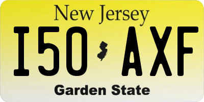 NJ license plate I50AXF