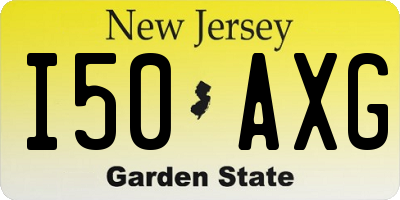 NJ license plate I50AXG