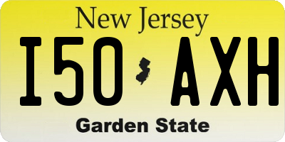 NJ license plate I50AXH