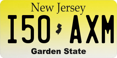 NJ license plate I50AXM