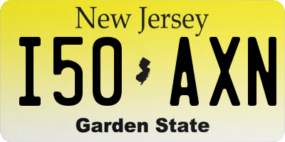 NJ license plate I50AXN