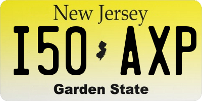 NJ license plate I50AXP
