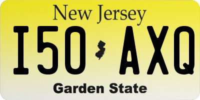 NJ license plate I50AXQ