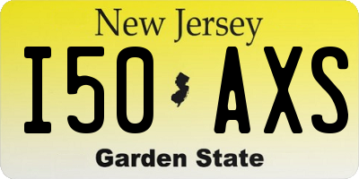 NJ license plate I50AXS