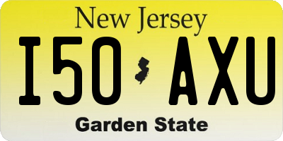 NJ license plate I50AXU
