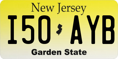 NJ license plate I50AYB