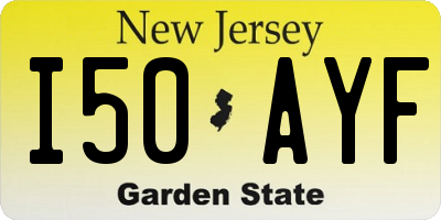NJ license plate I50AYF