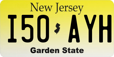 NJ license plate I50AYH