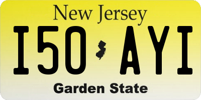 NJ license plate I50AYI
