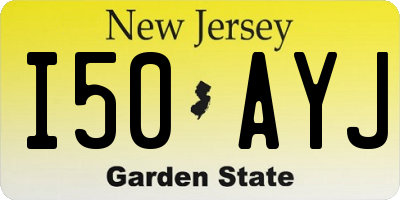 NJ license plate I50AYJ