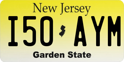NJ license plate I50AYM