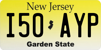 NJ license plate I50AYP