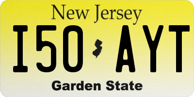 NJ license plate I50AYT