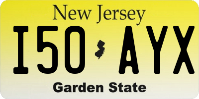NJ license plate I50AYX