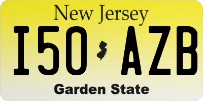 NJ license plate I50AZB