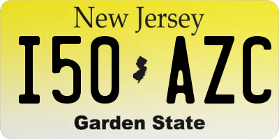 NJ license plate I50AZC