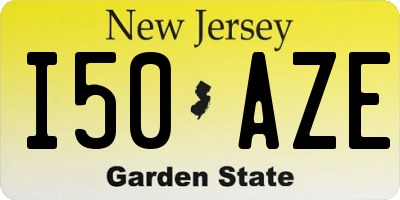 NJ license plate I50AZE