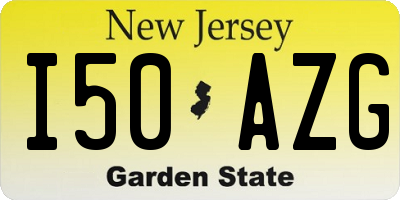 NJ license plate I50AZG
