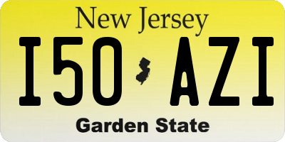 NJ license plate I50AZI