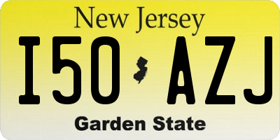 NJ license plate I50AZJ