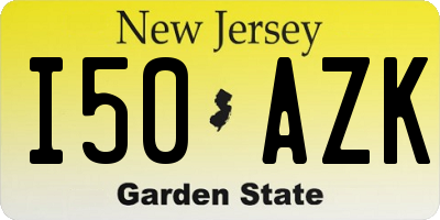 NJ license plate I50AZK
