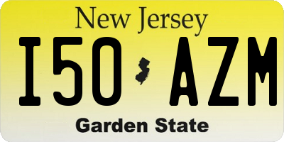 NJ license plate I50AZM