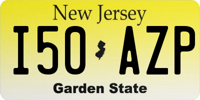 NJ license plate I50AZP