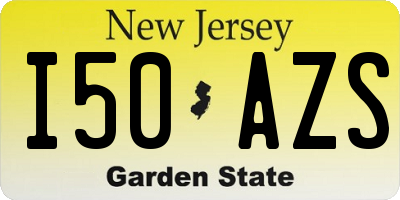 NJ license plate I50AZS