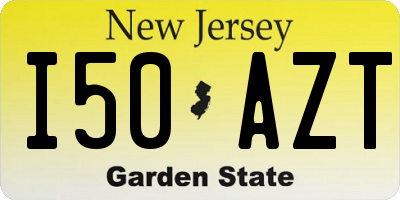 NJ license plate I50AZT