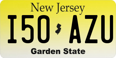 NJ license plate I50AZU