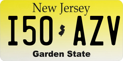 NJ license plate I50AZV
