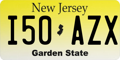 NJ license plate I50AZX