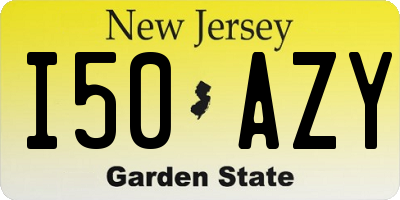 NJ license plate I50AZY