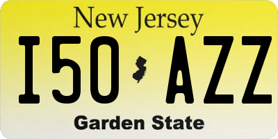 NJ license plate I50AZZ