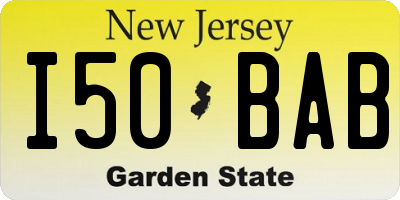 NJ license plate I50BAB