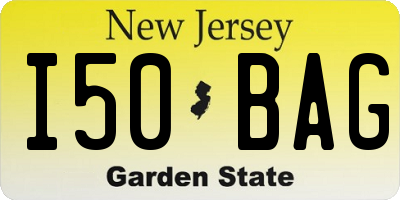 NJ license plate I50BAG