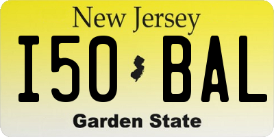 NJ license plate I50BAL