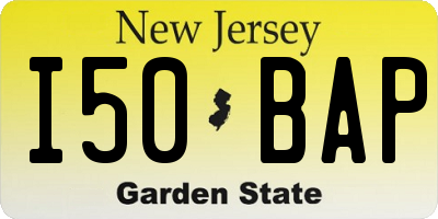 NJ license plate I50BAP