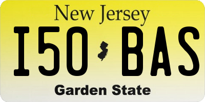 NJ license plate I50BAS
