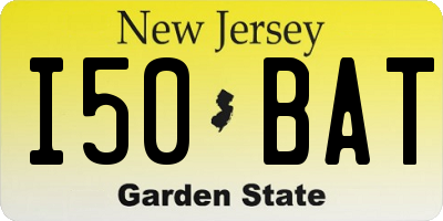 NJ license plate I50BAT