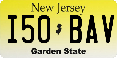 NJ license plate I50BAV