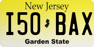 NJ license plate I50BAX