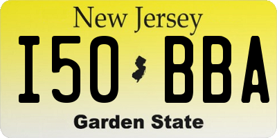 NJ license plate I50BBA