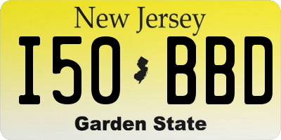 NJ license plate I50BBD
