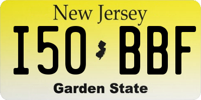 NJ license plate I50BBF