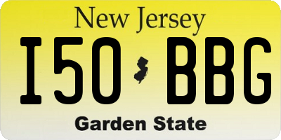 NJ license plate I50BBG