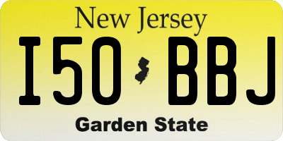NJ license plate I50BBJ